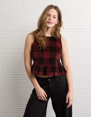 AE Back Bow Peplum Tank Top