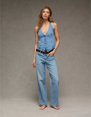 AE Denim Halter Vest