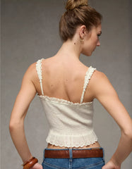 AE Smocked Button-Up Cami