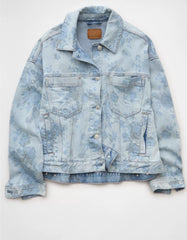 AE Floral Print Denim Swing Jacket