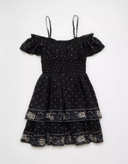AE Off-The-Shoulder Smocked Mini Dress