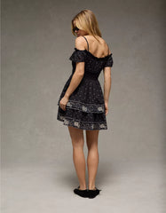 AE Off-The-Shoulder Smocked Mini Dress