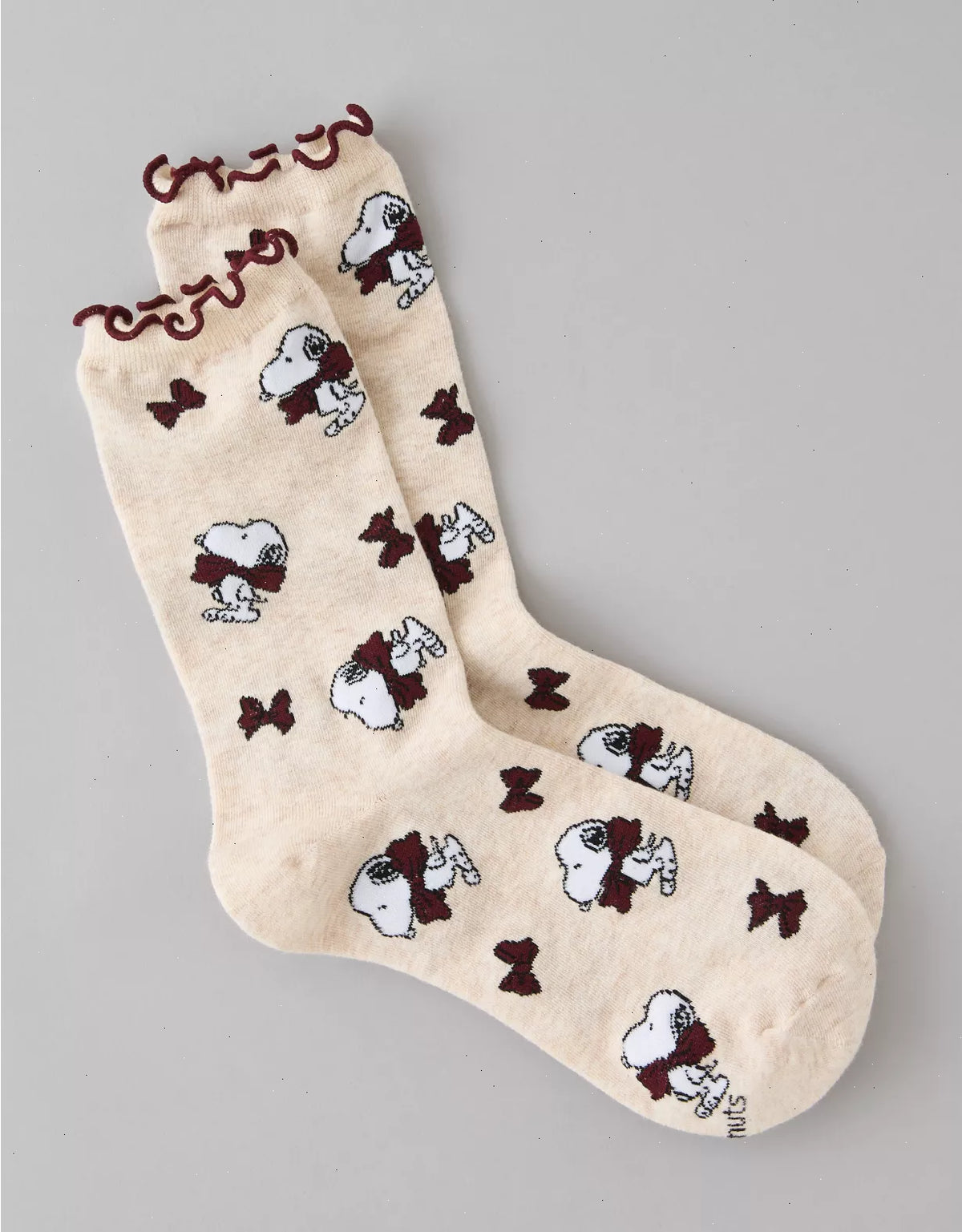 AE Snoopy Ruffle Crew Socks