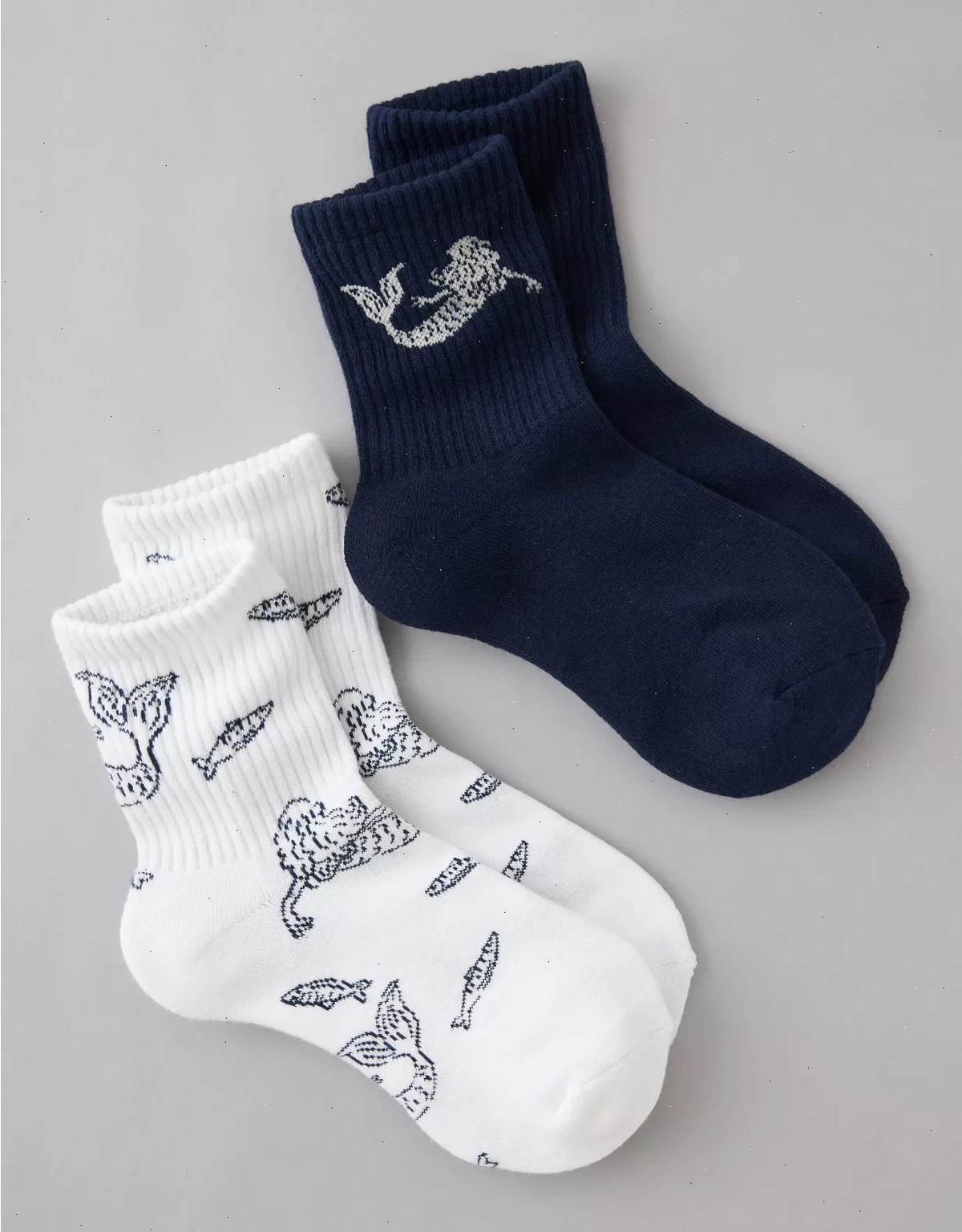 AE Mermaid Cropped Crew Socks 2-Pack