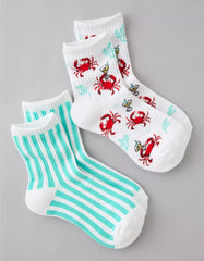 AE Crab Cropped Crew Socks 2-Pack