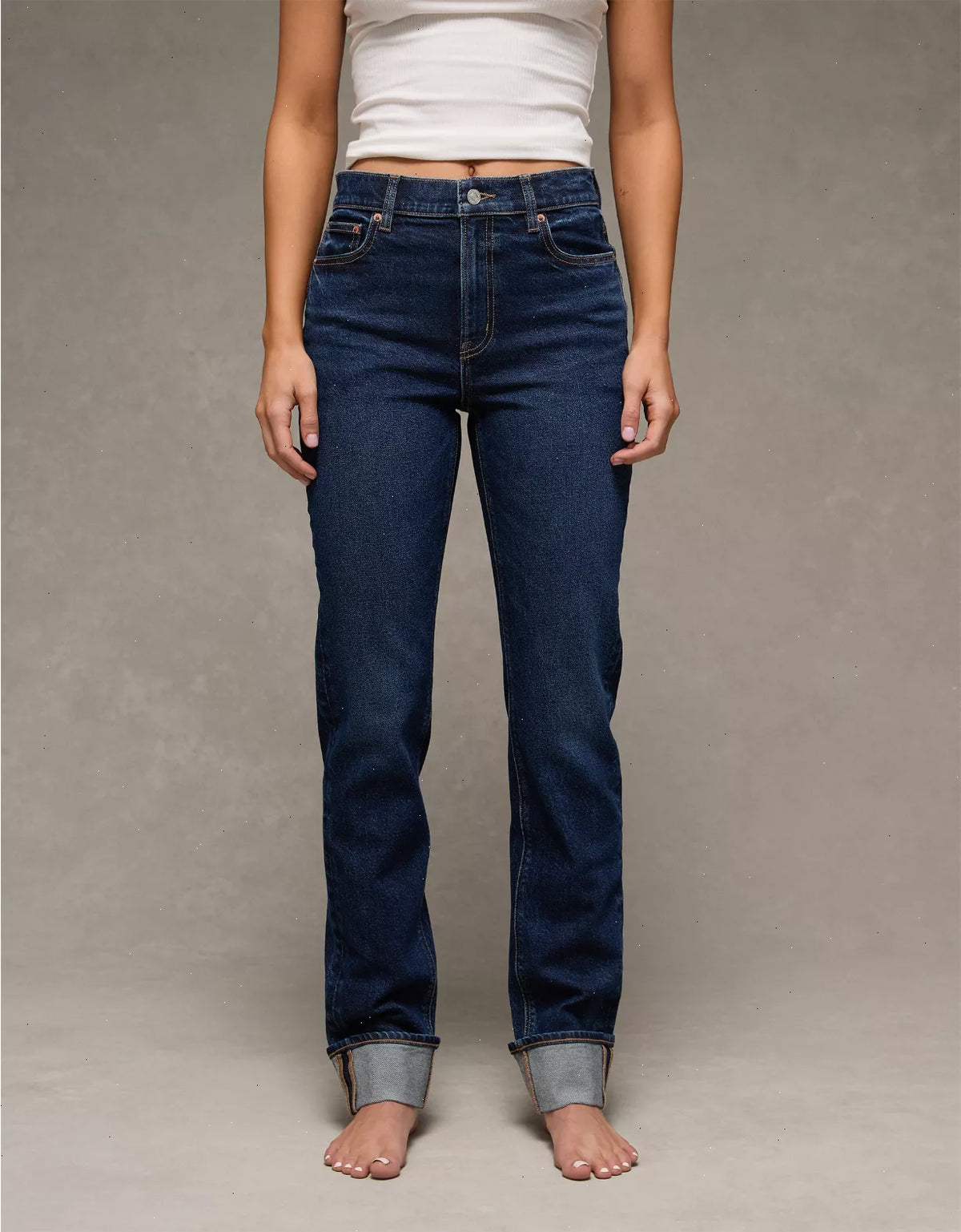 AE Stretch Super High-Waisted Straight Jean
