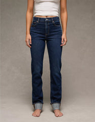 AE Stretch Super High-Waisted Straight Jean