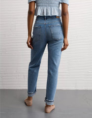 AE Stretch Super High-Waisted Ankle Straight Jean