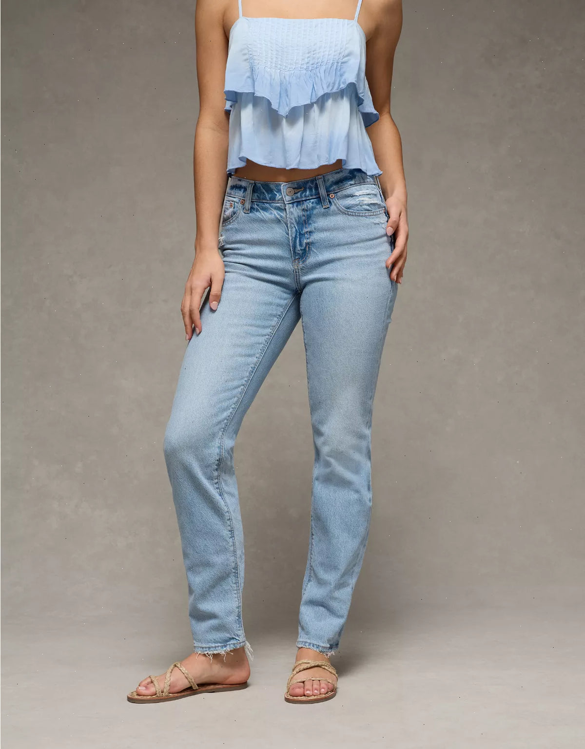 AE Stretch High-Waisted Straight Jean