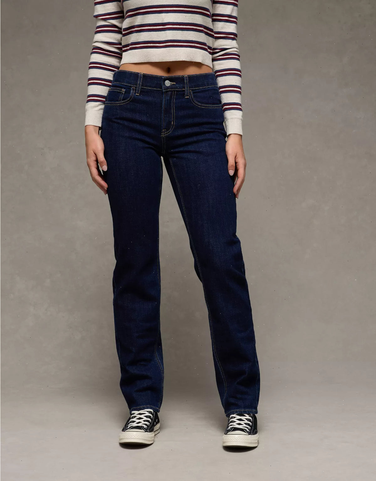 AE Stretch High-Waisted Straight Jean