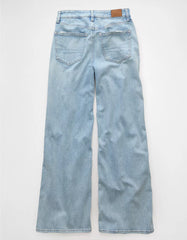 AE Dreamy Drapey Stretch Ripped Super High-Waisted Baggy Wide-Leg Jean