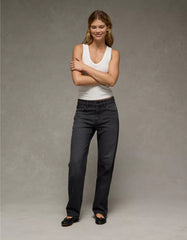 AE Embellished Stretch Low-Rise Baggy Straight Jean