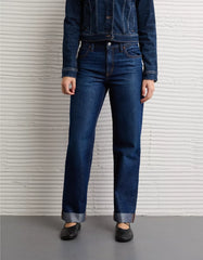 AE Shimmer Low-Rise Cuffed Ex-Boyfriend Jean