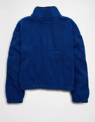 AE Relaxed Sherpa Fleece Henley Sweatshirt