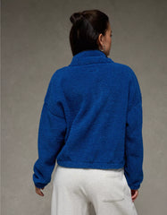 AE Relaxed Sherpa Fleece Henley Sweatshirt
