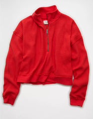 AE Half-Zip Waffle Fleece Sweatshirt