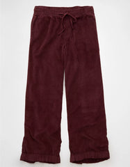 AE Stretch Corduroy Low-Rise Baggy Wide-Leg Pant