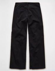 AE Low-Rise Wide-Leg Khaki Pant