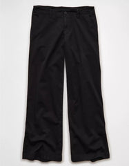 AE Low-Rise Wide-Leg Khaki Pant