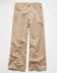 AE Low-Rise Wide-Leg Khaki Pant