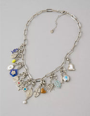 AE Silver Charm Necklace