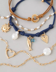 AE Brown & Blue Bracelets 5-Pack