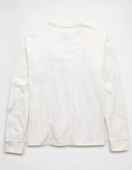 AE Boxy Long Sleeve Snoopy Graphic T-Shirt