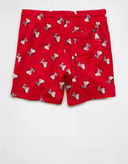 AE Snoopy Valentine's Day 6" Mesh Lounge Short