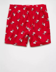 AE Snoopy Valentine's Day 6" Mesh Lounge Short