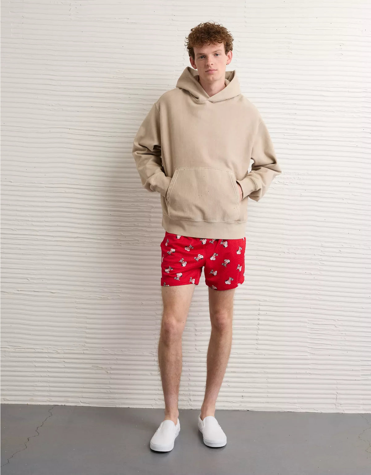 AE Snoopy Valentine's Day 6" Mesh Lounge Short