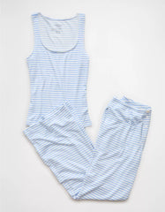 AE Luxe Plush Striped PJ Set