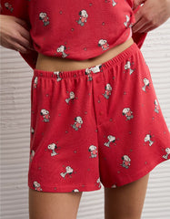 AE Luxe Plush Snoopy Valentine's Day PJ Set