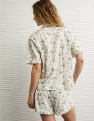 AE Snoopy Ruffled Flannel PJ Set