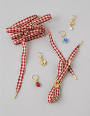 AE Gingham Shoelace & Charm Set