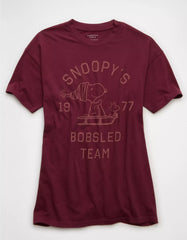 AE Snoopy Holiday Oversized Graphic T-Shirt