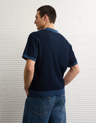 AE Striped Button-Up Sweater Polo