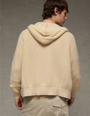 AE Zip-Up Shaker Stitch Sweater Hoodie