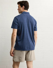 AE 24/7 Club Logo Striped Polo Shirt