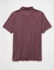 AE 24/7 Club Logo Striped Polo Shirt
