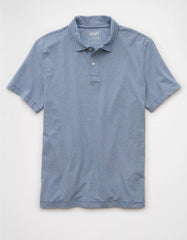 AE 24/7 Club Logo Striped Polo Shirt