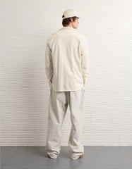 AE Relaxed Fit Knit Button-Up Shirt