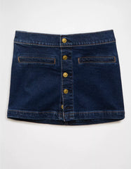 AE Stretch Low-Rise Denim Mini Skirt