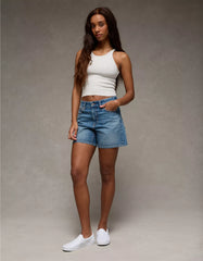 AE Strigid Curvy Super High-Waisted Relaxed Denim Utility Short