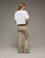 AE Stretch Low-Rise Kick Bootcut Khaki Pant