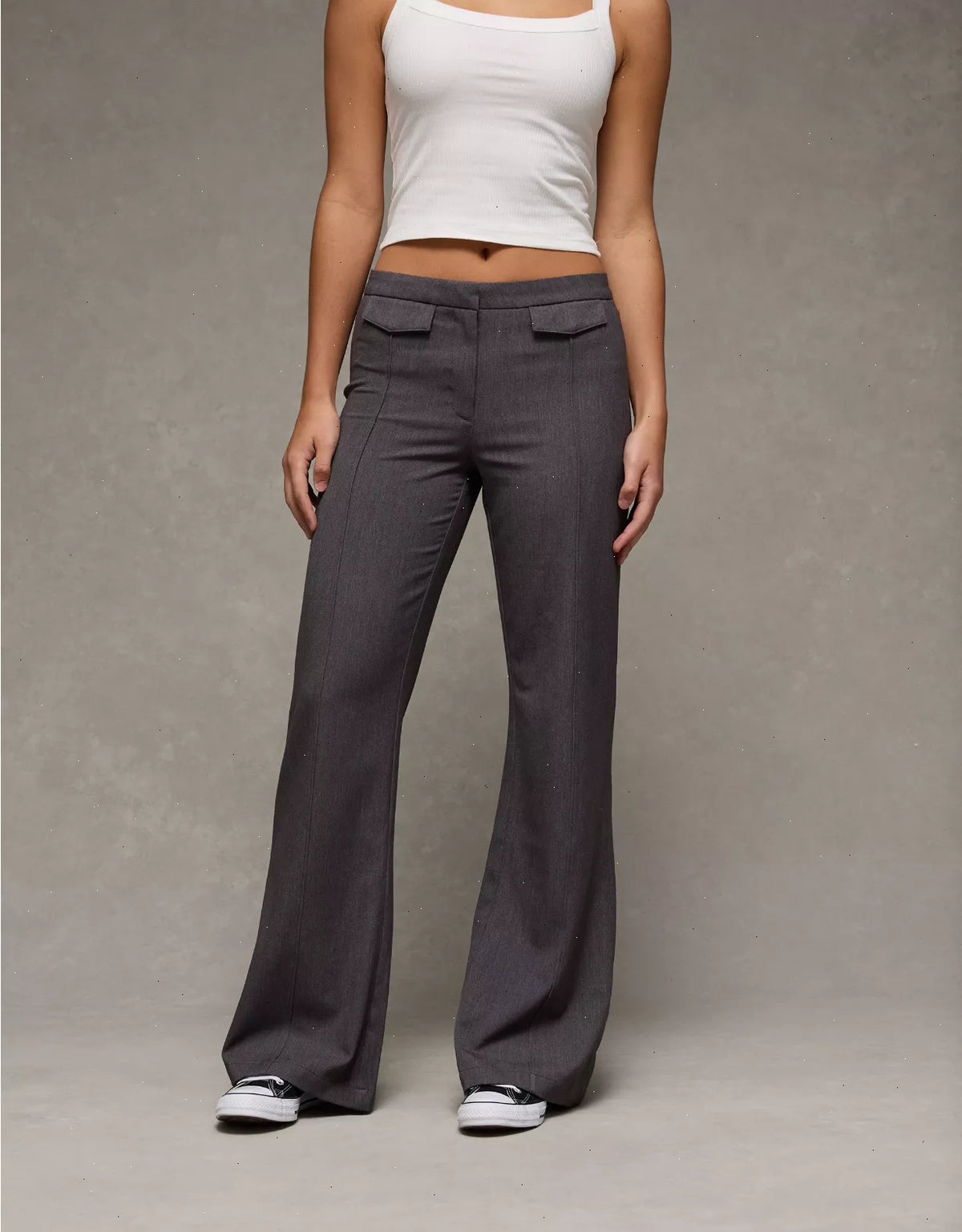 AE Stretch Mid-Rise Flare Trouser