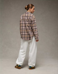 AE Plaid Button-Up Shirt