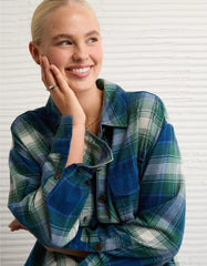 AE Plaid Button-Up Shirt