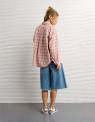 AE Plaid Button-Down Shirt