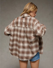 AE Plaid Button-Down Shirt