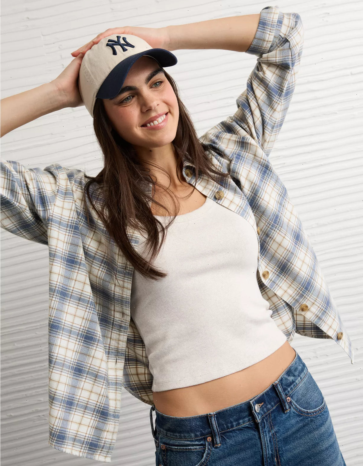 AE Plaid Button-Down Shirt